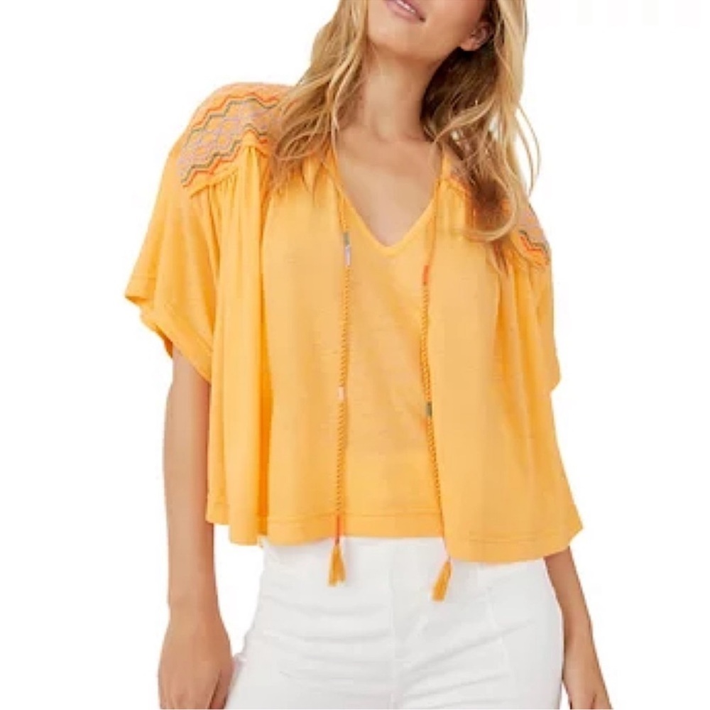 Free People! Market Tee In Carrot Ginger NWT! - Picture 3 of 10